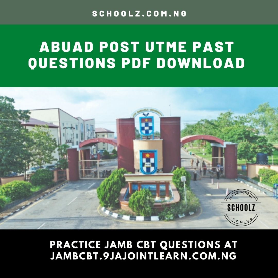 ABUAD Post UTME Past Questions PDF Download