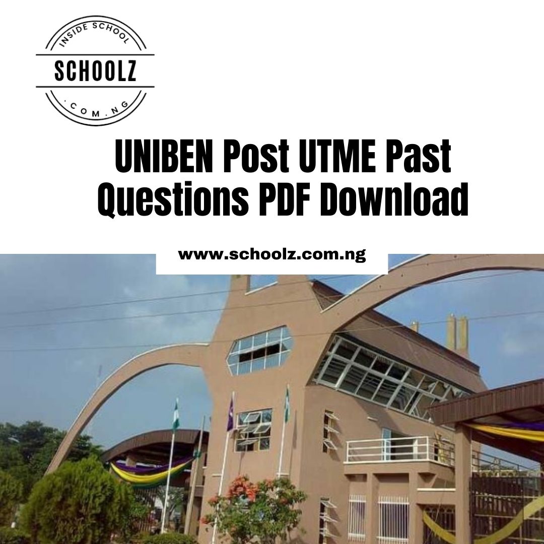 UNIBEN Post UTME Past Questions PDF Download 2021